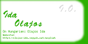 ida olajos business card